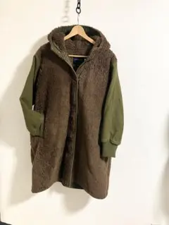 AMERICAN EAGLE ボアコート ボアジャケット ブラウン 切替袖