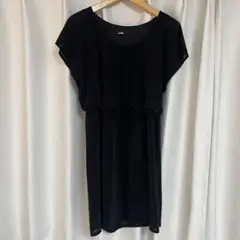 stefis 半袖ひざ丈ワンピース 黒