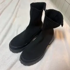 Emmi 大人気ニットブーツ ブラック 24.0cm 美品