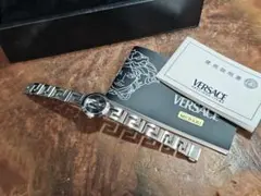 VERSACE クロノグラフ 腕時計 メンズ メデューサ ゴールド 未稼働