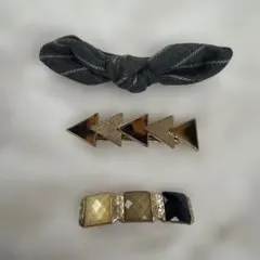 バレッタ ヘアピン 3個セット