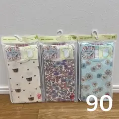90 ユニクロ ボディスーツ 半袖 肌着 ロンパース 3枚分 ポール&ジョー