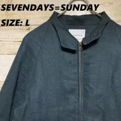 ✨SEVENDAYS=SUNDAY✨麻100％ ジャケット くすみネイビー
