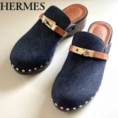 美品 HERMES エルメス サボ サンダル カルロッタ デニム 23cm 36のサムネイル