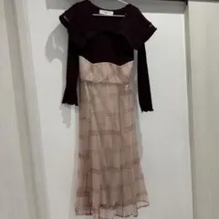 tocco closet ビッグカラーワンピ 秋冬 ガーリー M レッド