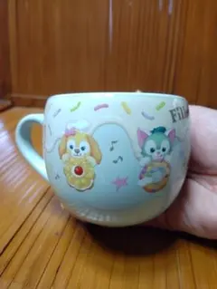 スーベニア　マグカップ☆ダッフィー　フィルド・ウィズ・ジョイ　ディズニーコップ