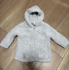 ベアフットドリームス ふわもこパーカー ライトブルー 6-12m Sサイズ