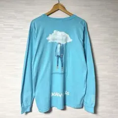 COMFORT COLORS 長袖 バックプリントTシャツ L 水色 ロンTのサムネイル