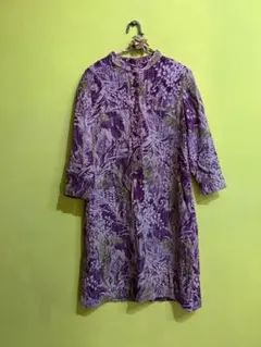 ヴィンテージ　古着　ピンク　パープル　ワンピース　レトロ