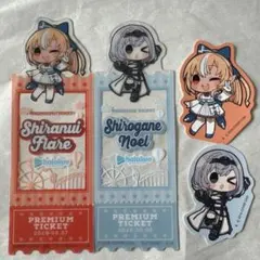 ホロライブ 不知火フレア 白銀ノエル ブックマーク ダイカット