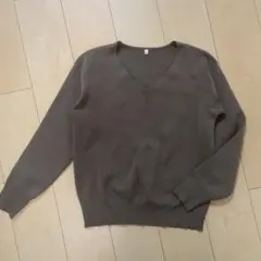 コカ　ブラウン Vネック ニットセーター ONE SIZE