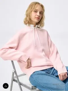 GU スウェットライクニットオーバーサイズプルオーバー Sサイズ