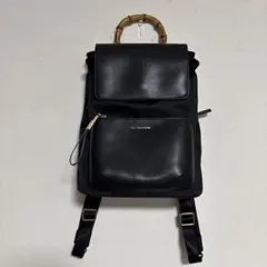 LA BAGAGERIE バンブーハンドル リュック ブラックのサムネイル