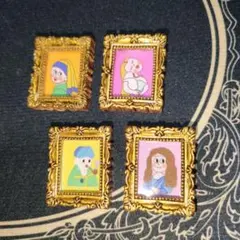 新品◆額縁名画絵画シリーズ４点セット手芸用パーツデコレーションパーツブローチ