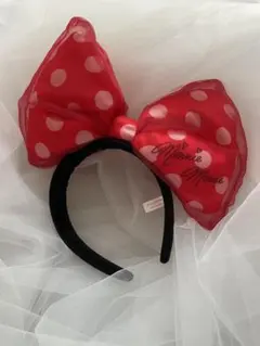 ミニー・マウス 赤い水玉カチューシャ