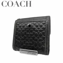 COACH コーチ 二つ折り財布 財布 シグネチャー ブラック グレー - メルカリ