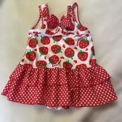 いちご柄フリル水着 120cm