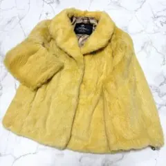 希少/美品/デザイン/カラー✨ミンク SAGA FURS コート イエロー 染め 