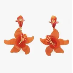 kate spade ケイトスペード フラワーモチーフ ピアス オレンジ