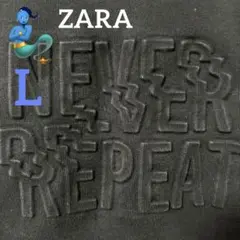 【個性派古着】ZARA トレーナー　3D ノームコア　バイカラー　 L お洒落