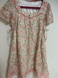 feroux フリル花柄ミニワンピース