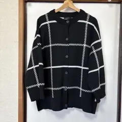 JEANASIS チェック柄 長袖カーディガン