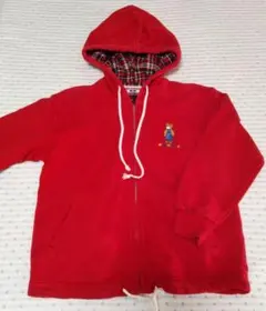 MIKIHOUSE 赤 フード付きパーカーレトロ 120　レトロ