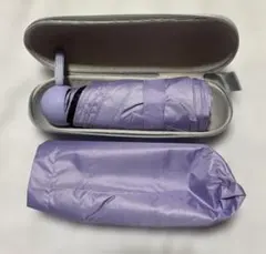 【新品】日傘 折りたたみ傘 軽量 晴雨兼用 日傘 カプセル型ケースパープル