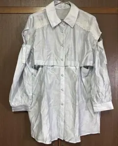 アクシーズファム ポエティック 長袖 シアーシャツ ギミック 2way レース