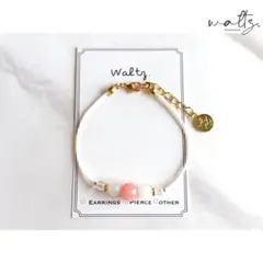 ピンクジェイド 天然石コードブレスレット パワーストーン