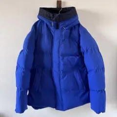 【COMME CA ISM】フード付きダウンジャケット M 青