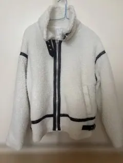 アイボリー フリースジャケット M