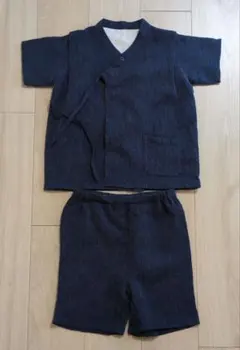 新品・未使用　無印良品 　甚平 130cm ネイビー