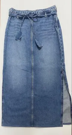 ZARA デニムロングスカート スリット入り Mサイズ