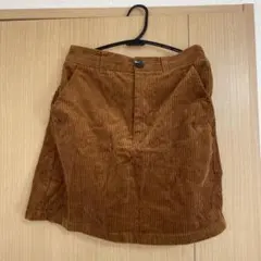 GU コーデュロイ タイトスカート ブラウン