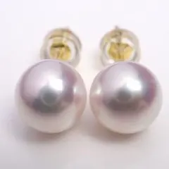大粒 高グレードあこや真珠 ピアス あこやパール ピアス アコヤパール ピンク系 約9mm大粒 高グレード あこや真珠 ピアス あこやパールピアス オーロラ