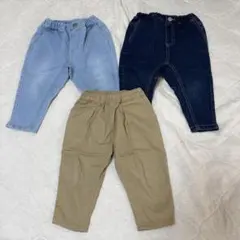 ブランシェス　ガーデナーテーパードパンツ他3本セット　90㎝