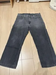 Levi's 569 ダークグレー ストレートデニム W34 丈短め