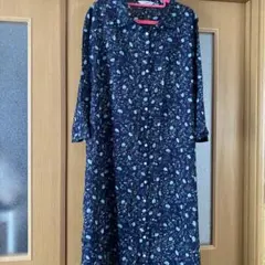 ハートマーケット　iyori 花柄　シャツ　ロングワンピース　七部袖　F