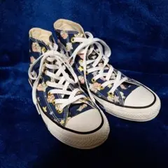 コンバース　ハイカットスニーカー　キキララ　コラボ　ネイビー