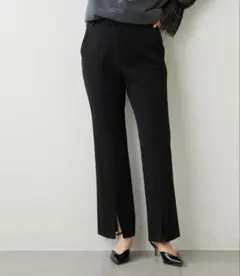 新品未使用　ウィムガゼット フロントスリットパンツ　ブラック　38
