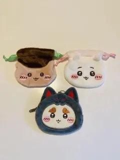 ちいかわ　伏見稲荷なおかおポーチ　シーサー おかお巾着　くりまんじゅう　ちいかわ