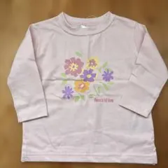 しまむら　長袖カットソー 90サイズ 花柄プリント