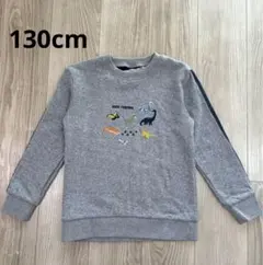 クレードスコープ　恐竜刺しゅう袖ライン接結長袖Tシャツ