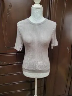 vingtrois グレー 半袖ニット