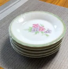 KANESHIGE CHINA 花柄陶磁器皿 中皿　昭和レトロ　5枚セット