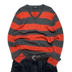COMME CA ISM y2k archive border sweater