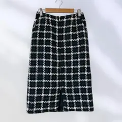 Te chichi テチチ ツイード風 フロントジップ タイトスカート S