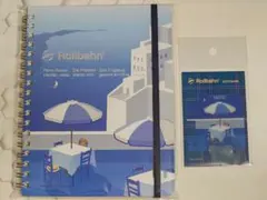 【直営店限定】Rollbahn ペリープルF（ブルー）メモＬサイズ&ブックマーク