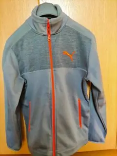PUMA フルジップジャケット グレー/オレンジ